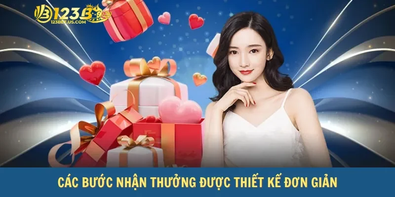 Các bước nhận thưởng được thiết kế đơn giản